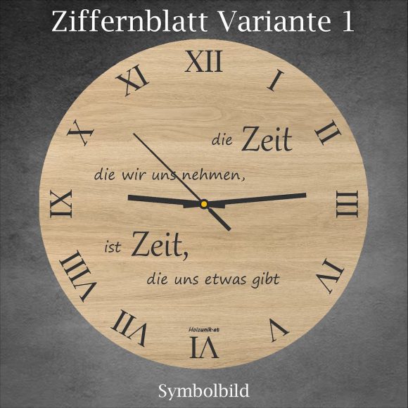 Wanduhr Eiche Massiv