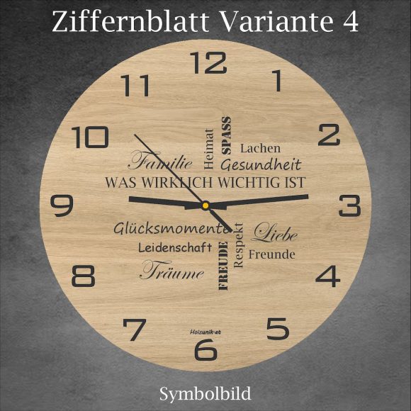 Wanduhr Eiche Massiv